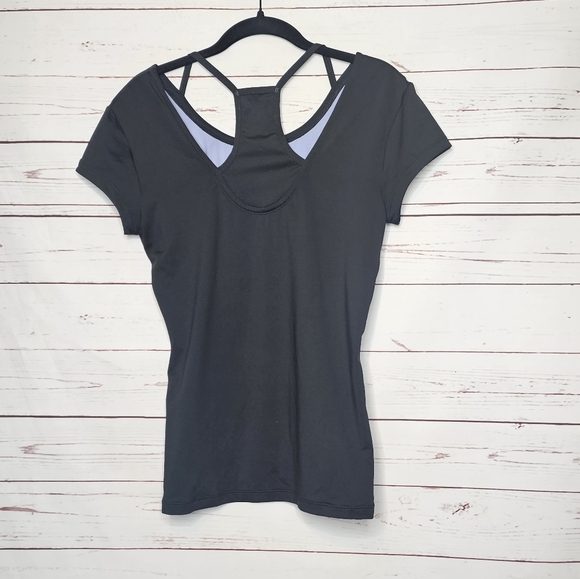 Nike Black Strappy Cap Sleeve Athletic Top - Picture 7 of 9